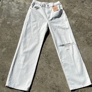 NWT Reformation Cowboy High Waist Straight Leg Jeans Vintage White*** See desc.